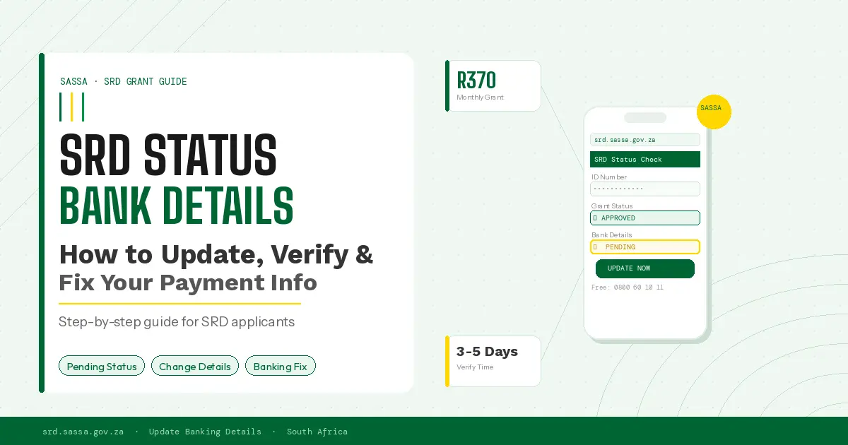 SRD Status Check Bank Details | How to Update or Verify Your Banking Information