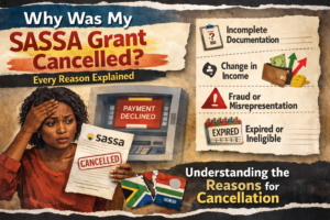 why was my SASSA grant cancelled reasons explained