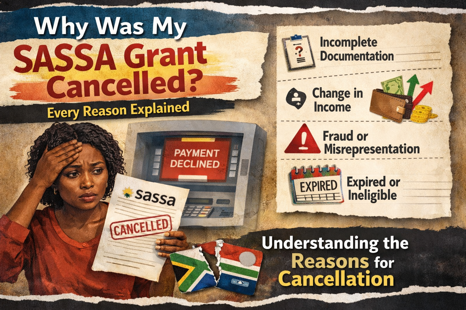 why was my SASSA grant cancelled reasons explained